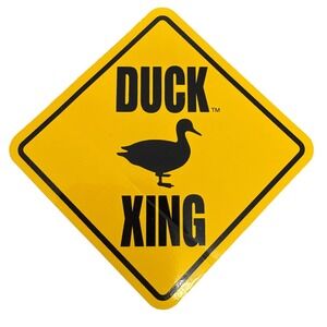 Duck Xing Sign‎ Car Bumper Sticker Funny Novelty Crossing Decal Yellow Crossing
